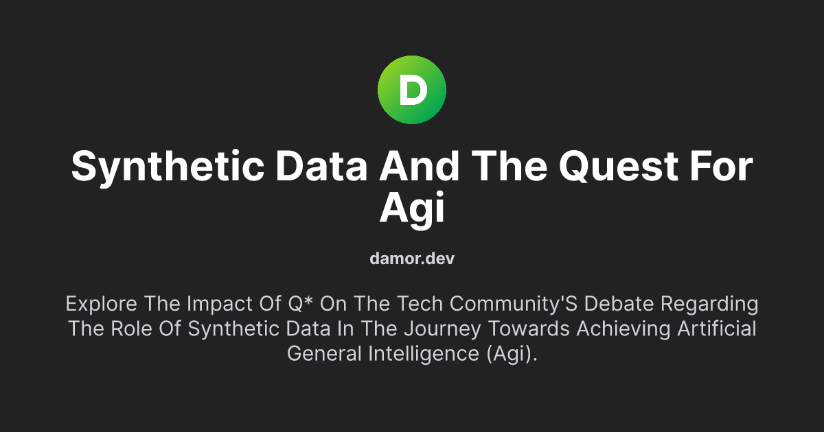 Synthetic Data and the Quest for AGI