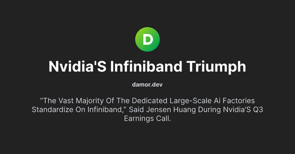 Thumbnail for NVIDIA's InfiniBand Triumph