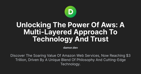Thumbnail for Unlocking the Power of AWS: A Multi-Layered Approach to Technology and Trust